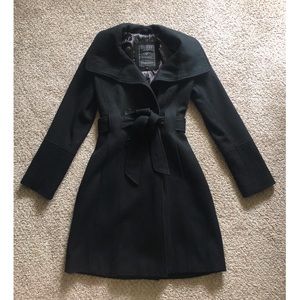 Guess Black Wool Peacoat Size XS